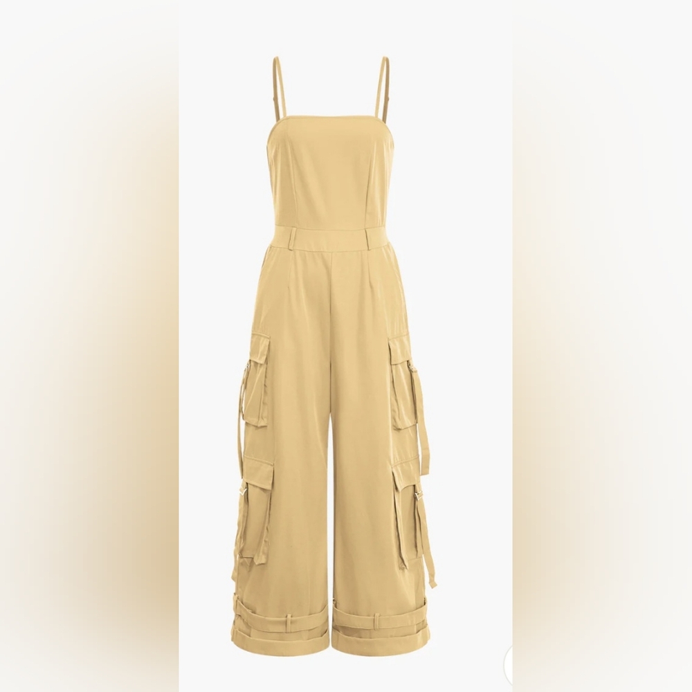 Ladies Micas Solid Pocket Slip Jumpsuit - Size XXL